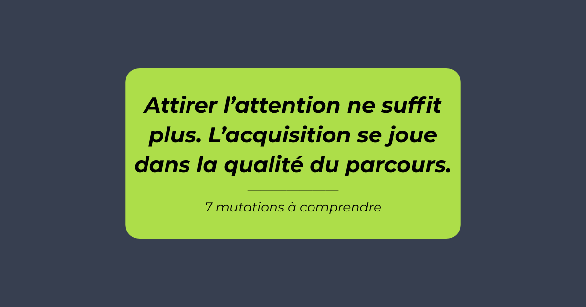 Visuel présentant les principales mutations de l’acquisition dans la formation