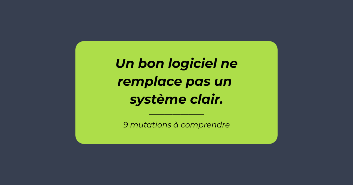 Visuel présentant les principales mutations des logiciels pour organismes de formation