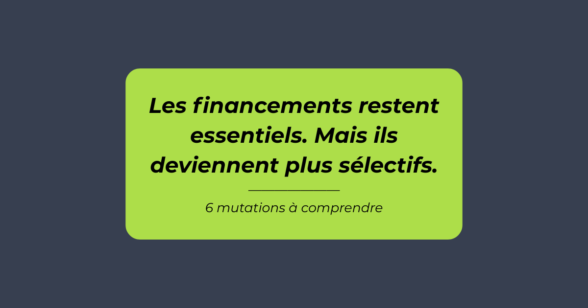 Visuel présentant les principales mutations des financements de la formation