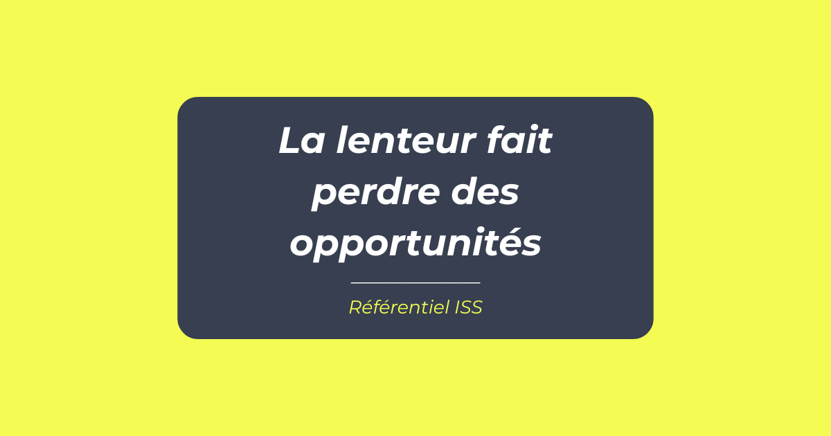 Visuel ISS-VC-03 sur la vitesse de traitement des leads, référentiel ISS Turquoise Academy
